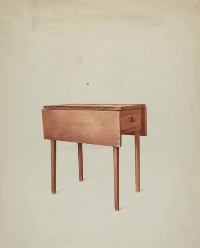 Shaker Sewing Table by John Davis, index of american design, 1935-1942