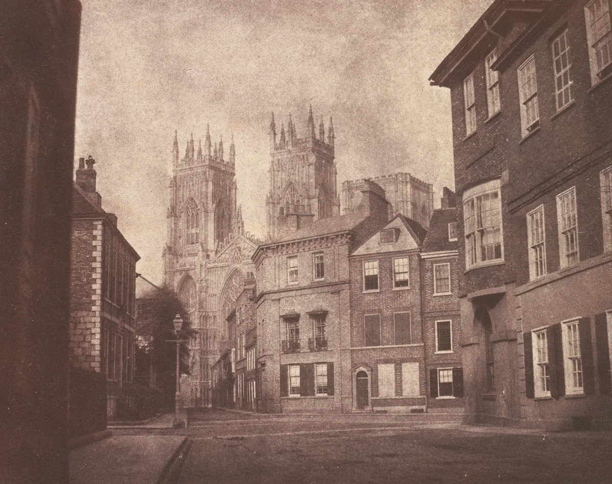 A Scene in York: York Minster from Lop Lane by William Henry Fox Talbot, photograph, 1845