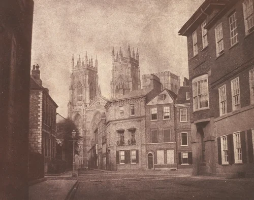 A Scene in York: York Minster from Lop Lane by William Henry Fox Talbot, photograph, 1845