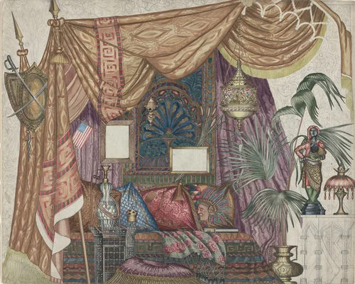 Setting (interior) by Perkins Harnly, index of american design, 1935-1942