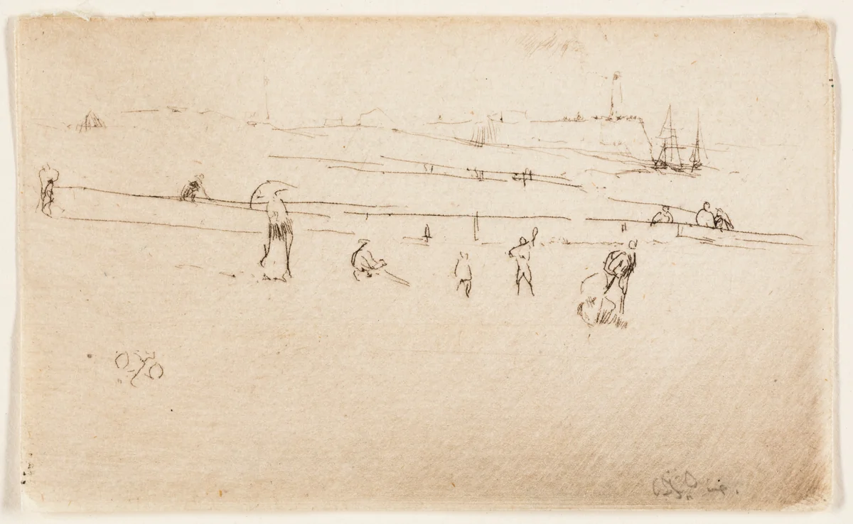 Dieppe by James McNeill Whistler, print, 1885
