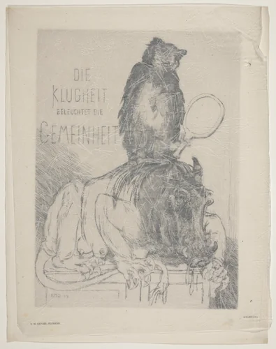 Die Klugheit Beleuchtet die Gemeinheit by Ernst Moritz Geyger, portfolio, 1900