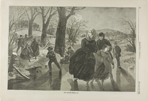 The Skating Season by Winslow Homer, print, 1862