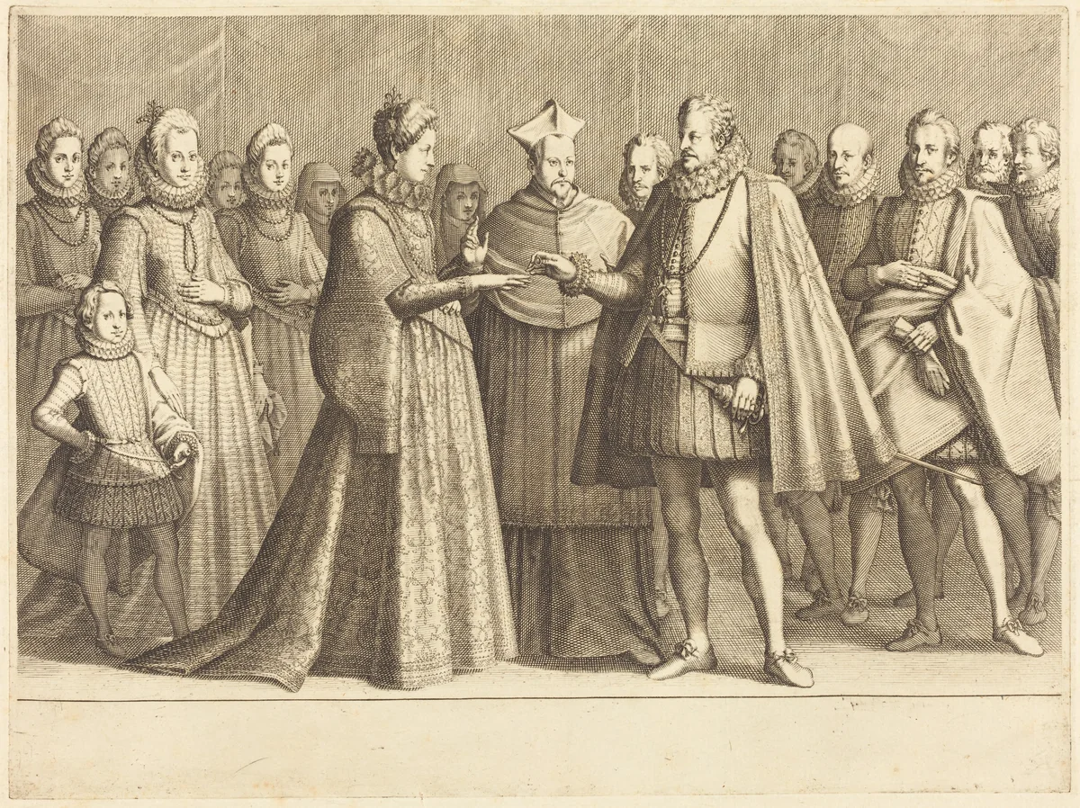 The Marriage of Ferdinando and Christine of Lorraine by Jacques Callot, print, 1614
