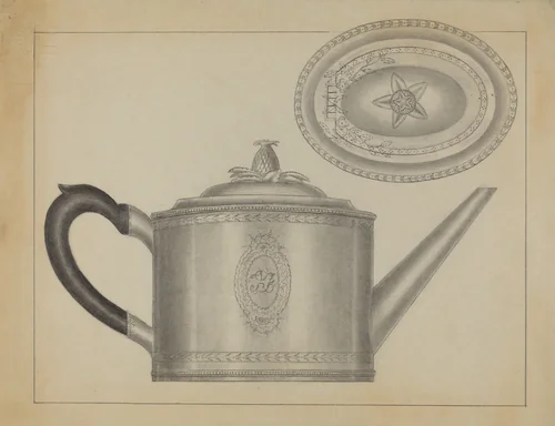 Silver Teapot by Gordon Sanborn, index of american design, 1936
