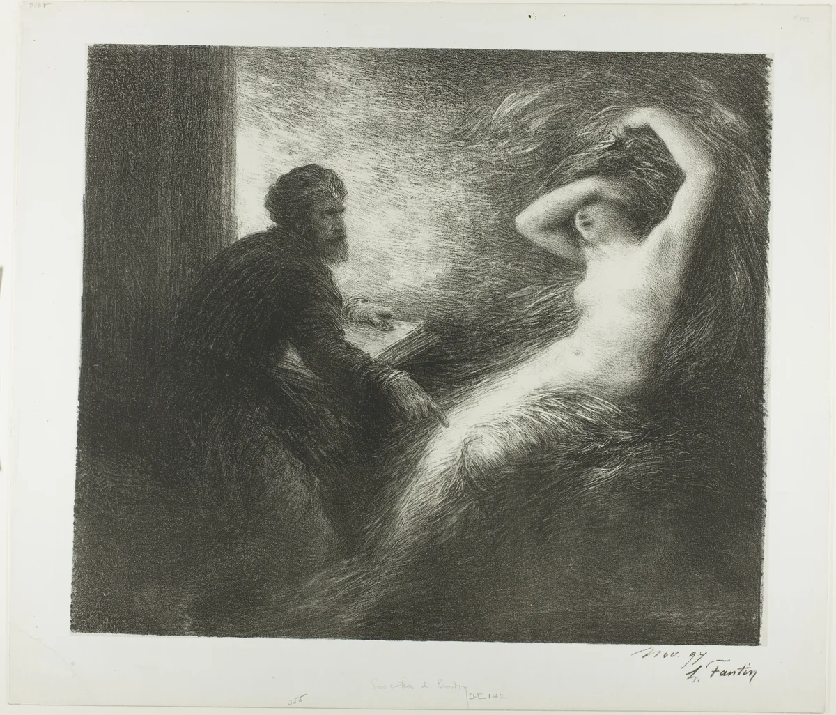 Evocation of Kundry by Henri Fantin-Latour, print, 1898