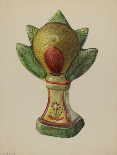 Pa. German Chalkware Mantel Ornament by Mina Lowry, index of american design, 1937