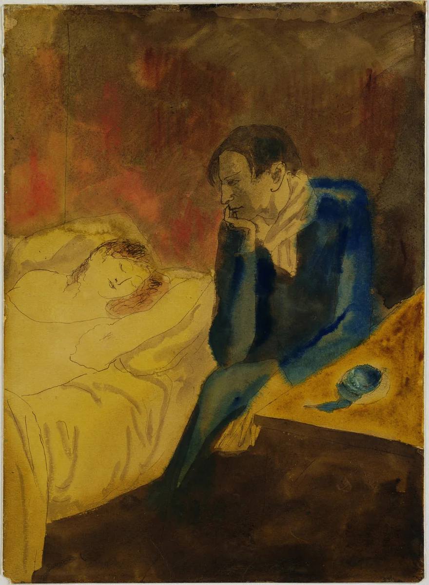 Meditation (Contemplation) by Pablo Picasso, drawing, 1904