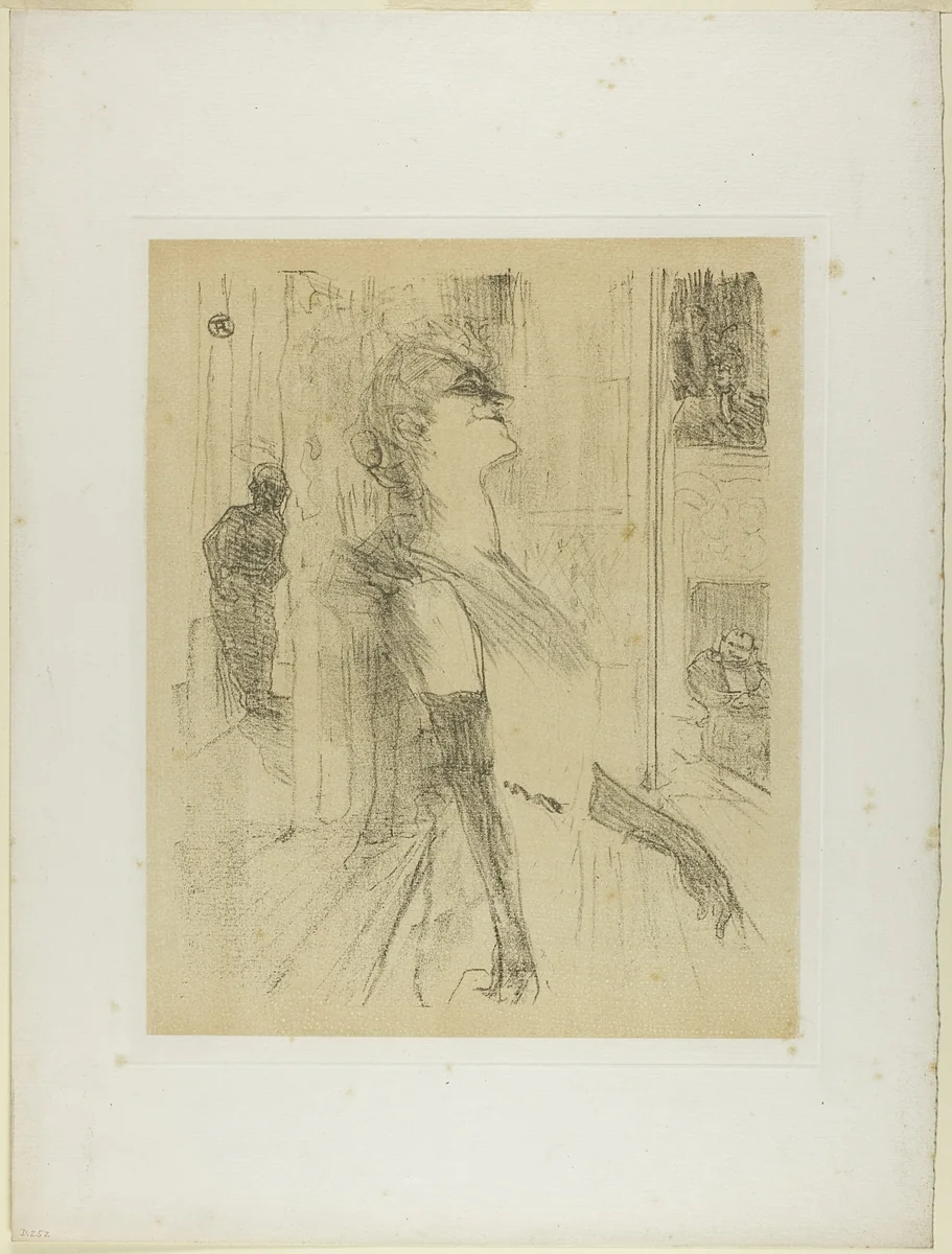 Yvette Guilbert on the Stage, from Yvette Guilbert by Henri de Toulouse-Lautrec, print, 1898