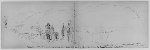 Fishkill Mountain, 1871 (from Sketchbook) by Daniel Huntington, artwork, 1870