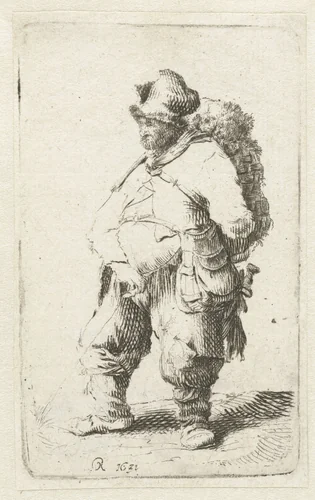 A man making water by anonymous, print, 1630