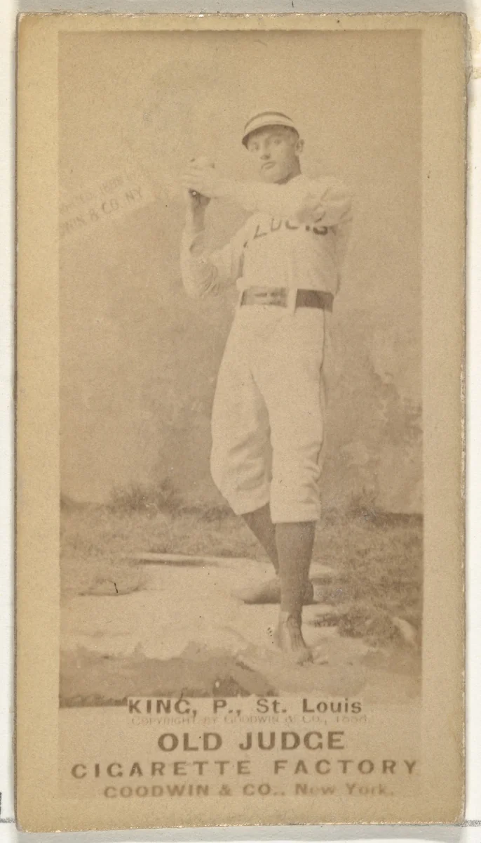 Charles Frederick "Silver" King, Pitcher, St. Louis Browns, from the Old Judge series (N172) for Old Judge Cigarettes by Goodwin & Company, photograph, 1888