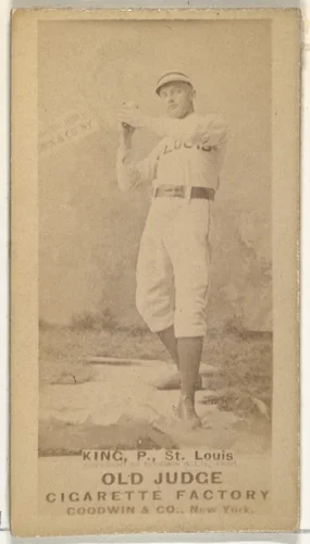 Charles Frederick "Silver" King, Pitcher, St. Louis Browns, from the Old Judge series (N172) for Old Judge Cigarettes by Goodwin & Company, photograph, 1888