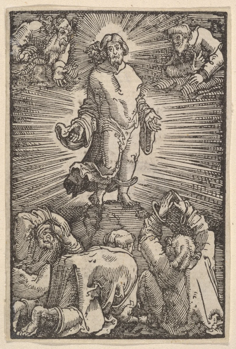 The Transfiguration of Christ, from "The Fall and Salvation of Mankind Through the Life and Passion of Christ" by Albrecht Altdorfer, print, 1508-1518