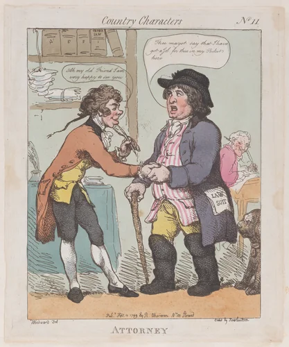 Attorney by Thomas Rowlandson, print, 1799