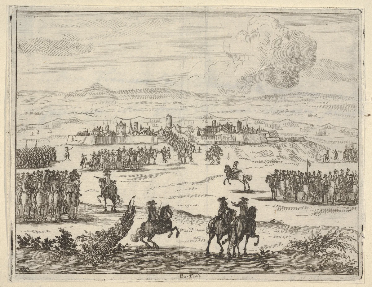 After a Long Seige, Francesco I d'Este, with the Aid of the French Army, Takes Valencia, from "L'Idea di un Principe ed Eroe Cristiano in Francesco I d'Este, di Modena e Reggio Duca VIII [...]" by Bartolomeo Fenice, print, 1659