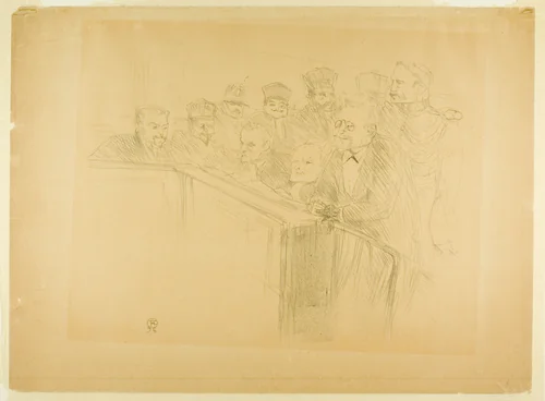 The Arton Trial (first plate) by Henri de Toulouse-Lautrec, print, 1896