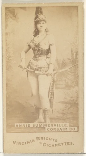 Annie Summerville, Corsair Co., from the Actors and Actresses series (N45, Type 1) for Virginia Brights Cigarettes by Allen & Ginter, photograph, 1885-1891