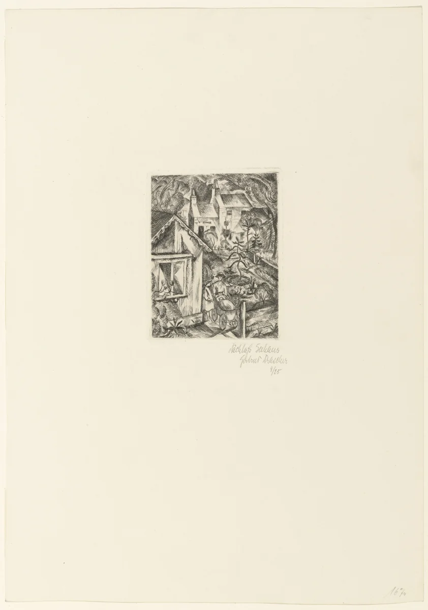 Little Garden (Kleiner Garten) by Paul Adolf Seehaus, print, 1915