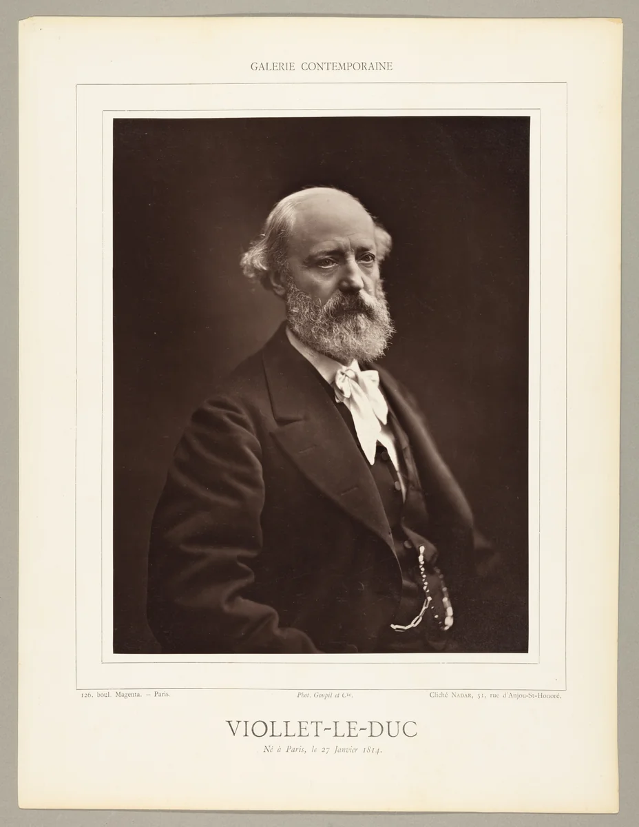 Eugène Viollet-Le-Duc (French architect, 1814-1879) by Nadar, photograph, 1878
