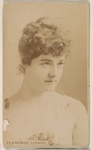 Florence Girard, from the Actresses series (N246), Type 1, issued by Kinney Brothers to promote Sporting Extra Cigarettes by Kinney Brothers Tobacco Company, photograph, 1888-1892