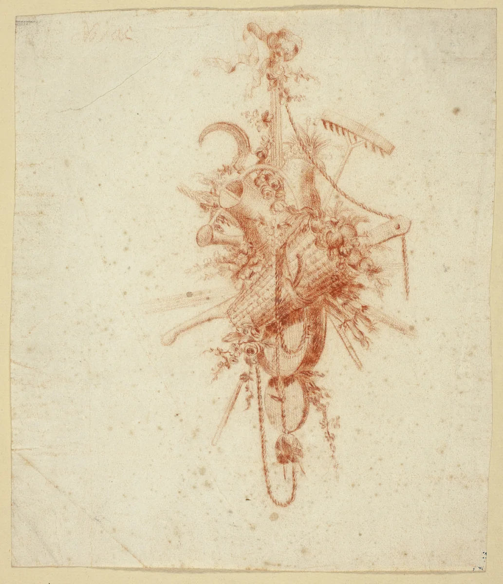 Design for Trophy with Gardening Tools by Jean Baptiste Huet
Jean Baptiste Pillement, drawing, 1765-1811