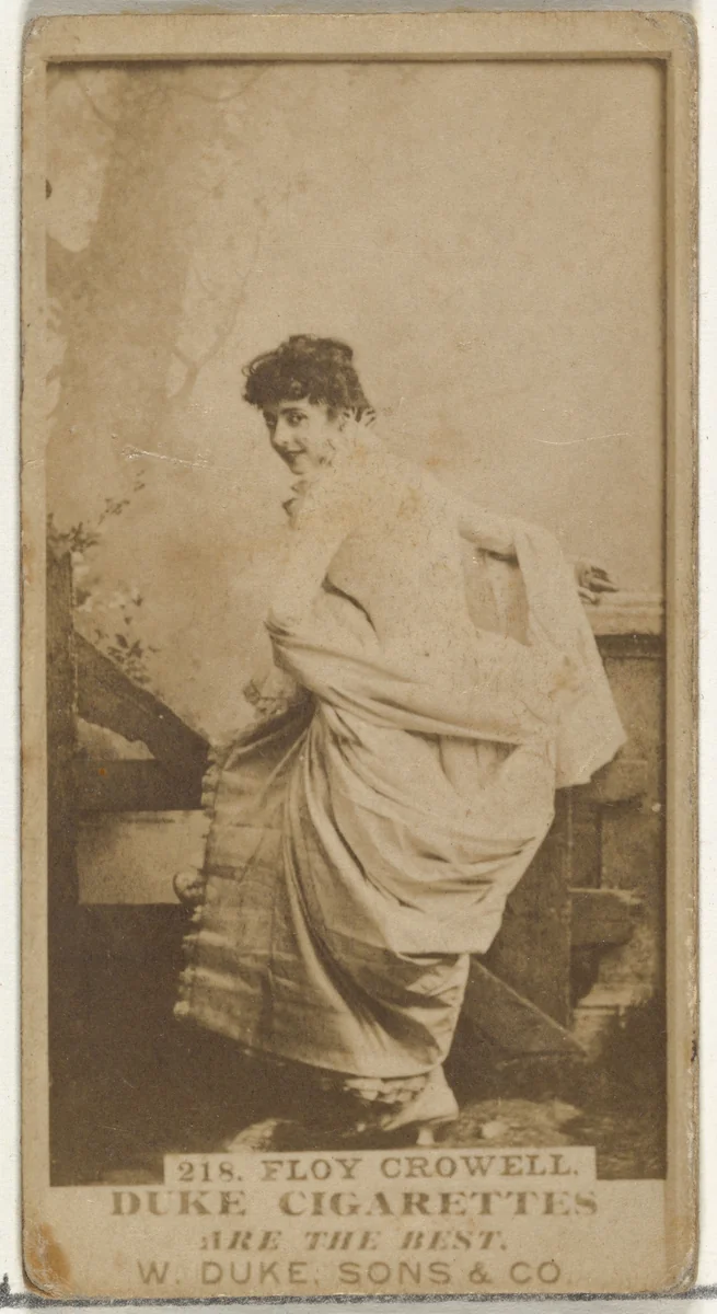Card Number 218, Floy Crowell, from the Actors and Actresses series (N145-7) issued by Duke Sons & Co. to promote Duke Cigarettes by W. Duke, Sons & Co., photograph, 1880-1889