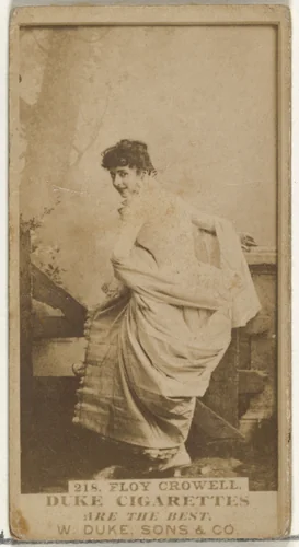 Card Number 218, Floy Crowell, from the Actors and Actresses series (N145-7) issued by Duke Sons & Co. to promote Duke Cigarettes by W. Duke, Sons & Co., photograph, 1880-1889
