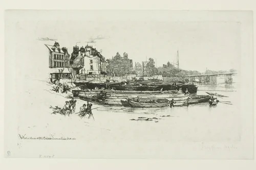 Whistler's House, Chelsea by Francis Seymour-Haden, print, 1863