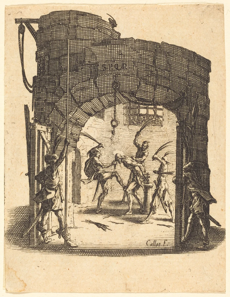 The Flagellation by Jacques Callot, print, 1624-1625