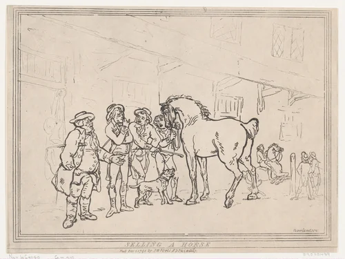 Selling a Horse by Thomas Rowlandson, print, 1791