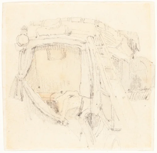 A Carriage by Samuel Prout, drawing, 1783-1852