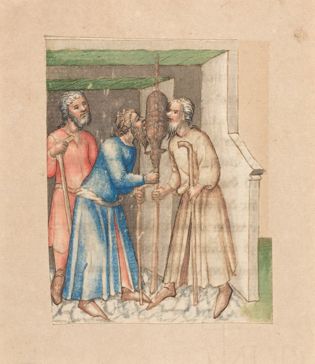 The Passover Lamb by Austrian 15th Century, drawing, 1420-1430