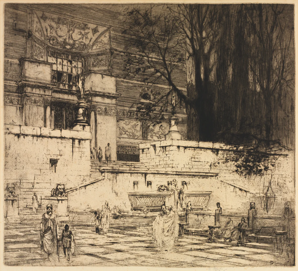 The Days of Ancient Rome: At the House of a Patrician by William Walcot, print, 1913