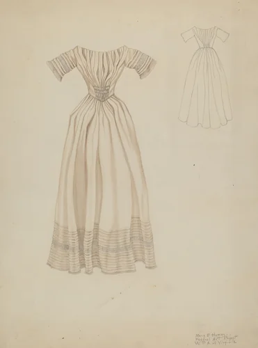 Wedding Dress by Mary E. Humes, index of american design, 1937