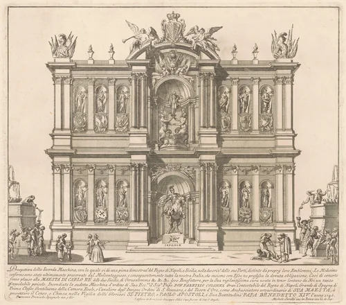 The Seconda Macchina for the Chinea of 1746: The Territories of the Kingdom of Naples by Miguel de Sorellò; Francisco Preciado de la Vega, print, 1746