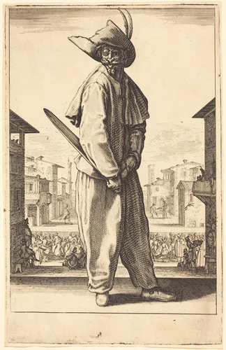 Zanni by Jacques Callot, print, 1618-1620