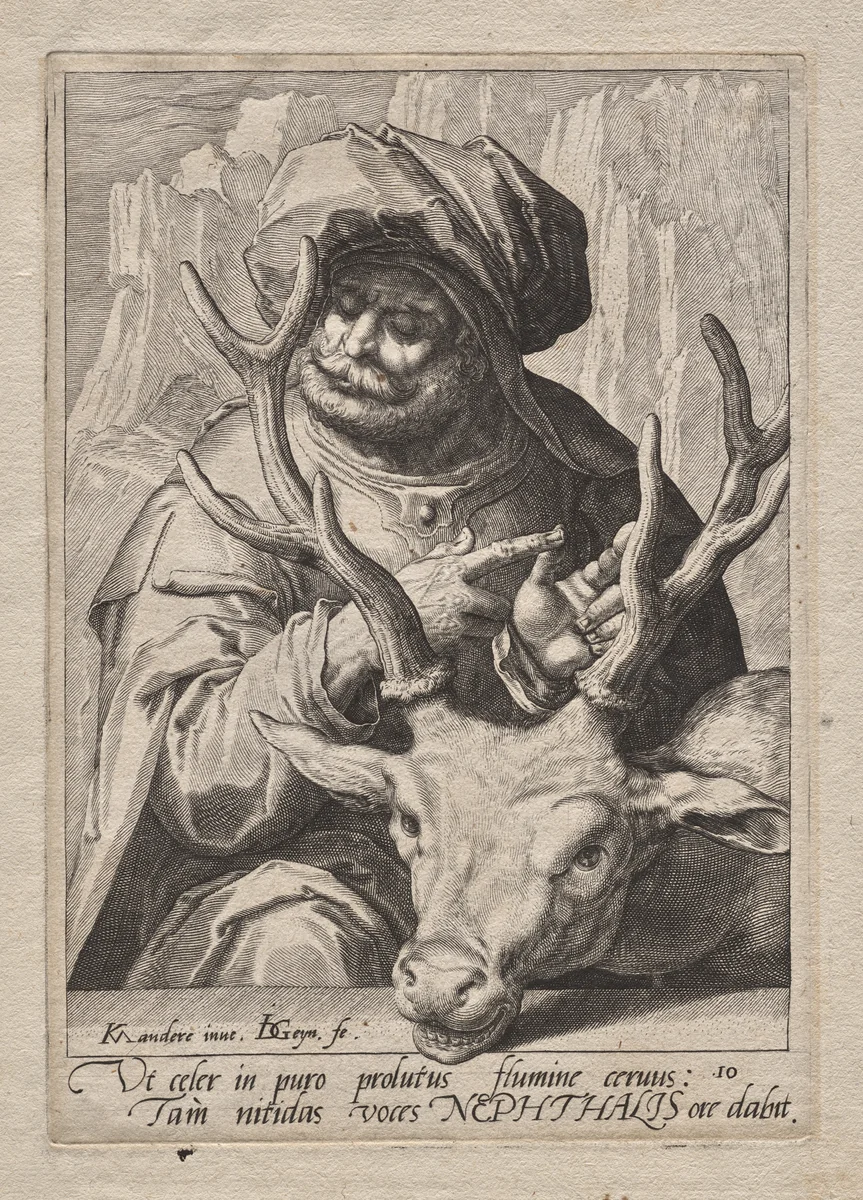 Plate 10: Naphtali by Jacob de Gheyn II, print, 1584-1594