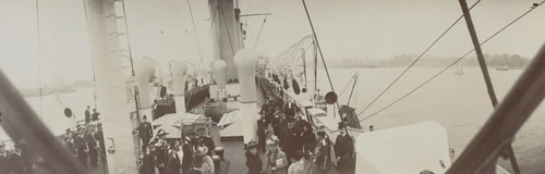 Alexandra, Queen of Great Britain, Visiting a Russian Ship by Unidentified Photographer, photograph, 1912