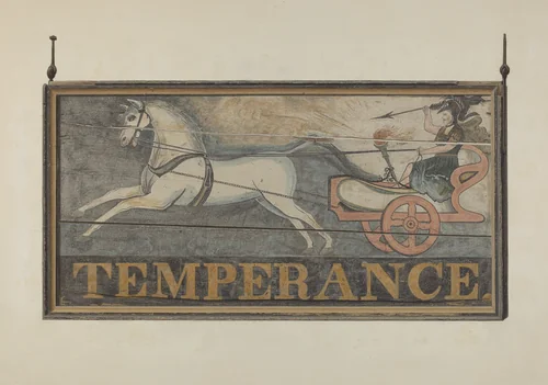 Tavern Sign: "Temperance" by John Matulis, index of american design, 1940
