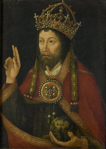 Christ as Salvator Mundi by anonymous, painting, 1500