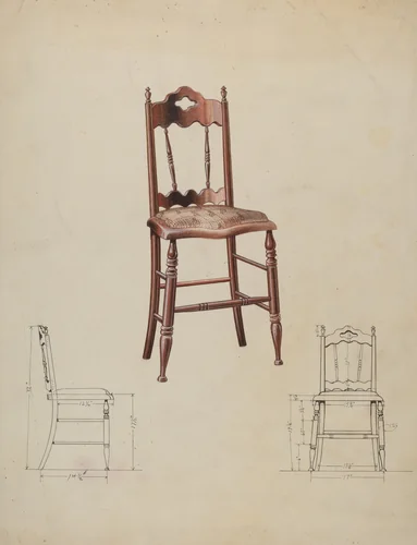 Chair by Wellington Blewett, index of american design, 1941