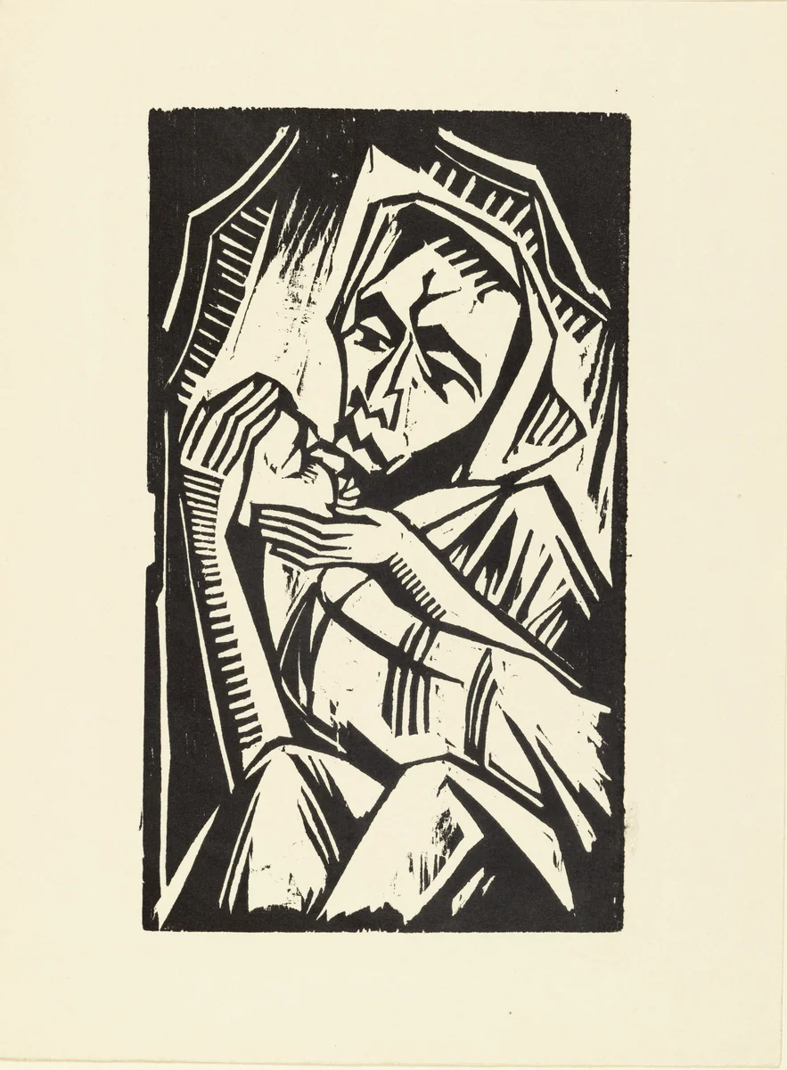 Mother (Mutter) (plate, loose leaf) from the periodical Das Kunstblatt, vol. 2, no. 6 (Jun 1918) by Max Pechstein, print, 1918