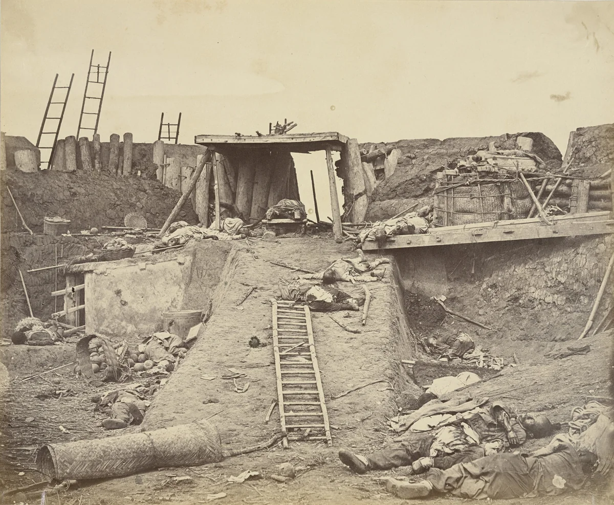 Interior of the Angle of North Fort by Felice Beato, photograph, 1860