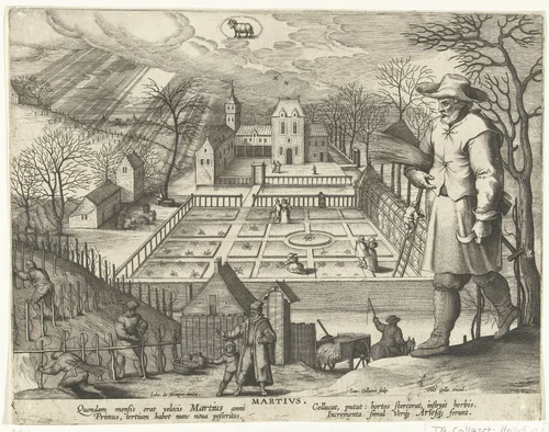 Maart by Unknown, print, 1586-1618