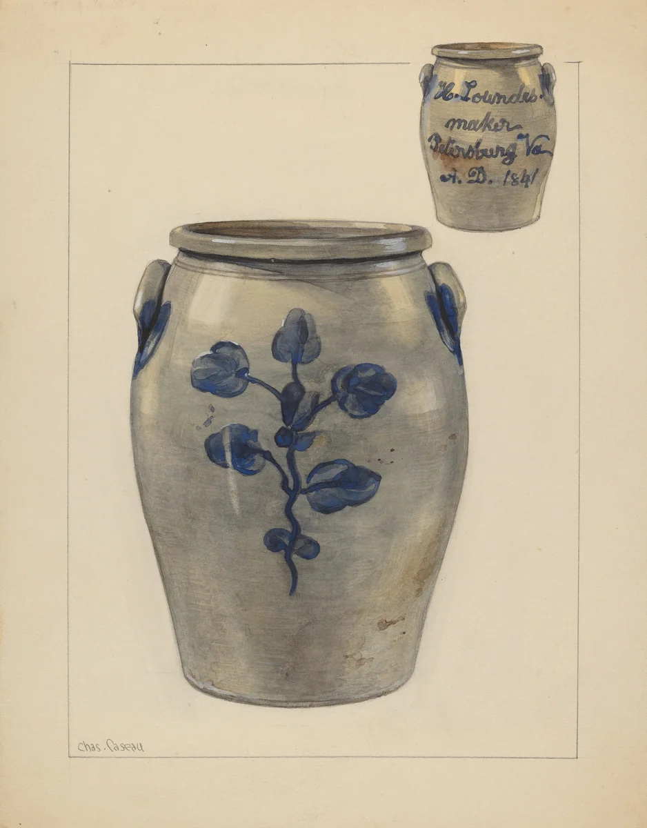 Crock by Charles Caseau, index of american design, 1937