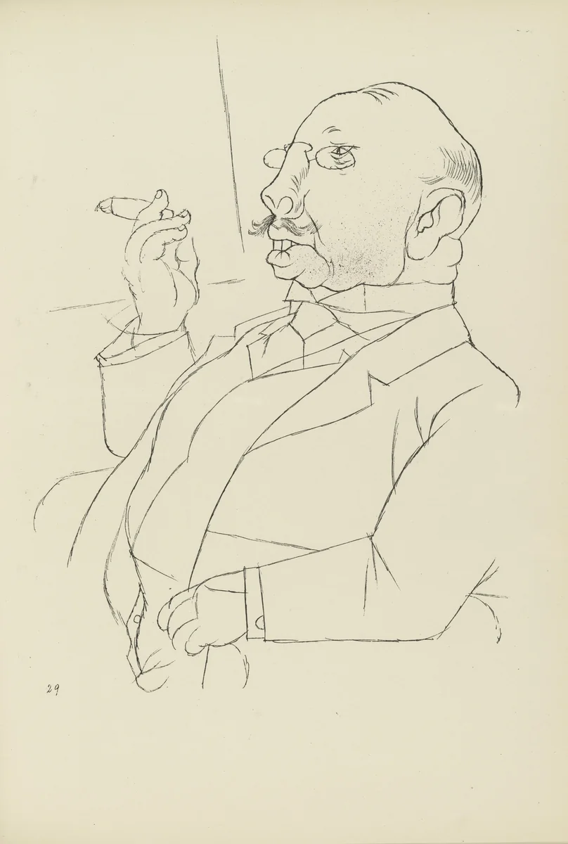 Hausherr (plate, folio 36) from Ecce Homo by George Grosz, illustrated book, 1922