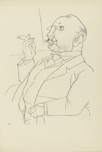 Hausherr (plate, folio 36) from Ecce Homo by George Grosz, illustrated book, 1922