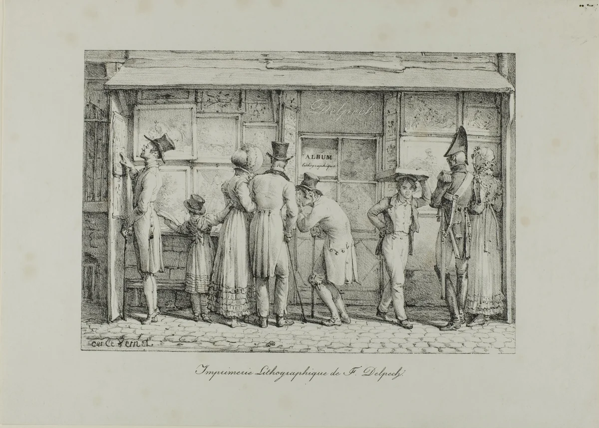 Delpech's Print Shop by Carle Vernet, print, 1818