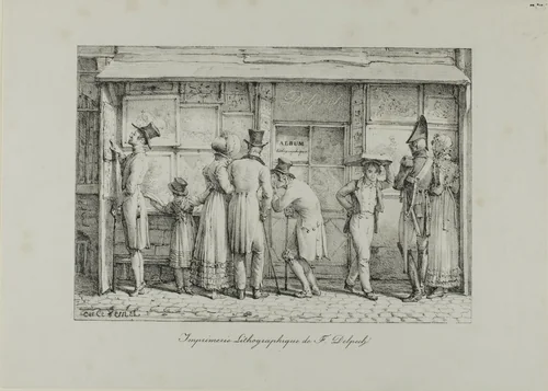 Delpech's Print Shop by Carle Vernet, print, 1818